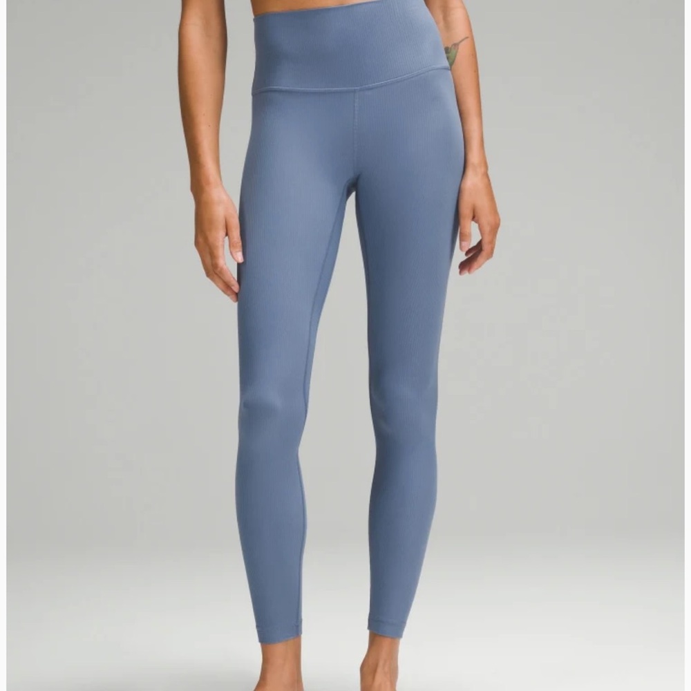 Lululemon Align Ribbed High-Rise Leggings Size 8 Blue